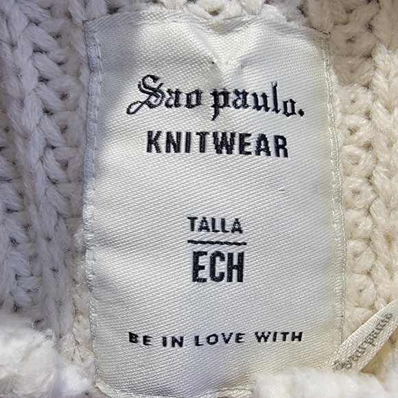 Sao Paulo Wool Blend Hooded Cardigan Sweater Fleece Lined Wood Toggle Buttons S - Picture 8 of 12